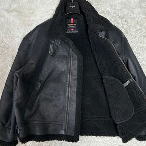 美品 大きいサイズ【4L】ALPHA INDUSTRIES B-3 フライトジャケット アルファインダストリーズ ムートンジャケット ボア ブルゾン ブラック