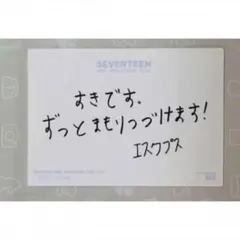 【公式】セブチ エスクプス トレカ ドームSVT メッセージ SEVENTEEN