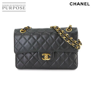 新品同様 シャネル CHANEL マトラッセ 23 チェーン ショルダー バッグ レザー ブラック A01113 ヴィンテージ ゴールド 金具 90236840