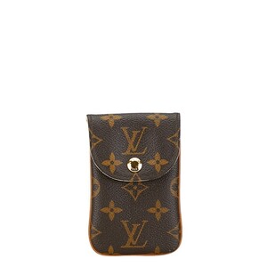 ルイ ヴィトン モノグラム エテュイテレフォンヌMM iPhoneケース 小物入れ ブラウン PVC レディース LOUIS VUITTON 【中古】