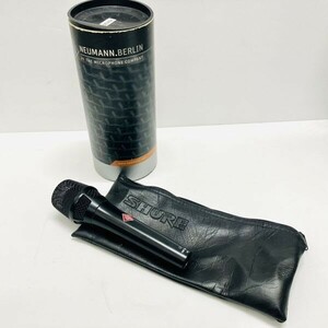 T053-I57-2081 NEUMANN ノイマン KMS 105 MT P48 コンデンサーマイク 箱付き ブラック マイク No.063454 ボーカルマイク ハンドマイク