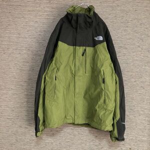 ノースフェイス　マウンテンパーカー　オリーブ　刺繍ロゴ　ワンポイントロゴ□w古着　入手困難 激レア 希少 人気　northface グリーン