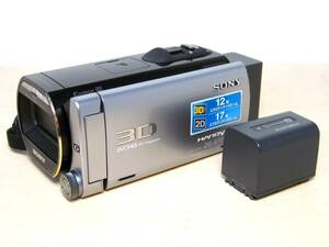 SONY ★ソニー HDR-TD20V 3D HANDYCAM デジタルビデオカメラ 動作確認済み 12年製 NP-FV70/大容量バッテリーNP-FV100付属★ 中古