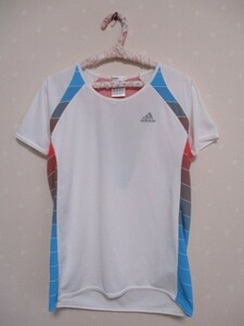 ●　　adidas アディダス　●　半袖Ｔシャツ　■ 　レディス　Ｓ　白