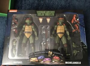 TMNT Teenage Mutant Ninja Turtles Raphael & Michelangelo 7" Figures 2-Pack Neca 海外 即決