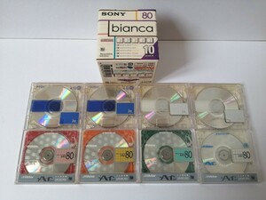 SONY bianca80 10枚/TDK m.80 4枚/Victor Ar エア80 4枚【mini disc】合計18枚セット【未開封あり新品・未使用】