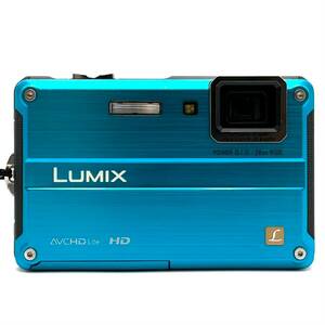 【美品】Panasonic LUMIX DMC-FT2　ブルー　青　水色　稼働　デジカメ　コンデジ