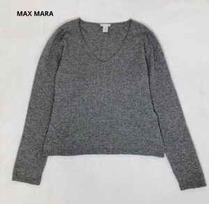 MAX MARA マックスマーラ　カシミヤ　ニット　Vネック　グレー　S