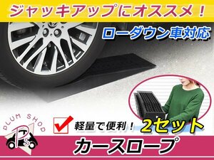 ローダウン車用 カースロープ ジャッキサポート2個セット 耐荷重3t ブラック