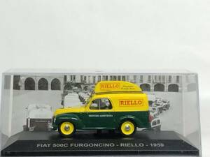 Altaya 1/43 フィアット・500C フルゴンチーノ FIAT 500C FURGONCINO-RIELLO-1959 green/yellow 