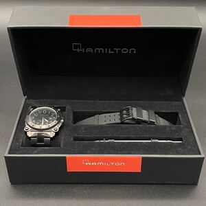 #【美品】HAMILTON ハミルトン 腕時計 BeLOWZERO H785850 ビロウゼロ 自動巻き ATM100 アナログ 箱付き 付属品あり