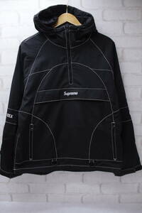 251【1円～】Supreme シュプリーム GORE-TEX ゴアテックス 19AW Contrast Stitch Anorak Sサイズ アノラックパーカー ブラック