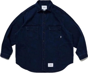 定価から【インディゴS】WTAPS 23ss WCPO / LS / COTTON. DENIM INDIGO長袖 デニムシャツ　231WV DT-SHM01　wtaps 24aw