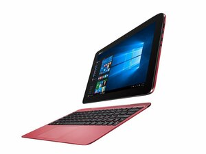 【中古】ASUS 2in1 タブレット ノートパソコン TransBook T100HA-ROUGE Windows10/Microsoft Off