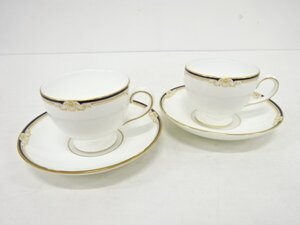 ys7250312; 宗sou WEDGWOOD　ウエッジウッド　キャベンディッシュ　カップ＆ソーサーペア【道】