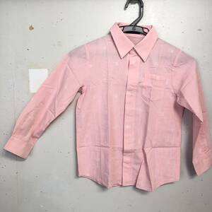 【子供服】 BeBe：ベベ 長袖シャツ BBロゴ ピンク 120サイズ キッズ ファッション 中古