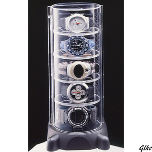 タワー型時計コレクションケース アクリル製 おしゃれ 収納用品 最大6本収納