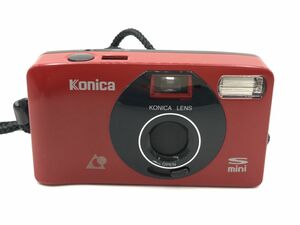 0505-137T④23572 コンパクトフィルムカメラ KONICA コニカ S mini 赤 レッド