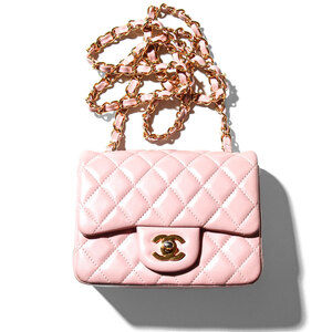 定79.6万 CHANEL Mini Matelasse Bag ピンク ラムスキン シャネル ミニマトラッセバッグ ミニフラップバッグ ショルダーバッグ チェーン