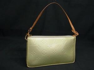 1円 LOUIS VUITTON ルイヴィトン M91056 モノグラムヴェルニ レキシントン ハンドバッグ ミニバッグ グリ シャンパンゴールド系 FK1265