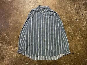 COMME des GARCONS HOMME PLUS コムデギャルソンオムプリュス 80s 1980s ヘキサゴナル ストライプ 総柄 ポルカドット 長袖シャツ