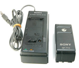 SONY ソニーAC POWER ADAPTOR AC-V30 純正 BATTRY　PACK　NP-77 