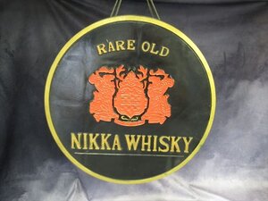 Kk 当時物 珍品 nikka ウイスキー エンボス 陶器製 丸看板 ニッカ Japanese whisky 日本製 rare old