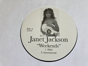 【プロモ盤美品】Janet Jackson / Weekends(MainInstrumental) 両サイド同収録 PROMO 12inch JAN001 ジャネット・ジャクソン