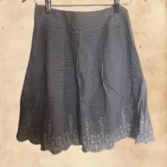 裾ラメ刺繍　マリン風　スカート　64