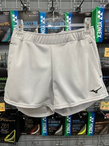 【62JB820104 L】MIZUNO(ミズノ) ウィメンハーフパンツ ベイパーシルバー サイズ L 新品未使用タグ付 バドミントン テニス 