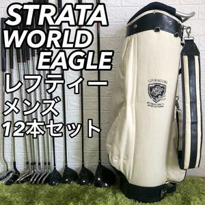 STRATA ストラータ WORLD EAGLE ワールドイーグル レフティー 左利き サウスポー メンズゴルフアイアン12本セット 男性 初心者 デビュー