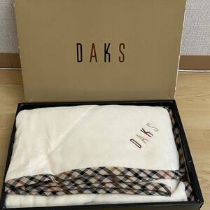 DAKS ダックス 　コットンひざ掛け 　ベージュ　70×140　no.147