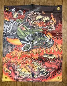 ホットロッド モンスター ラットフィンク Ratfink バナー ムーンアイズ USDM チョッパー 店舗 世田谷ベース アメリカン雑貨 ハーレー BR23