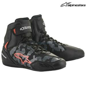 セール特価 alpinestars アルパインスターズ シューズ FASTER-3 SHOE カラー:BLACK GRAY CAMO RED FLUO(9003) サイズ:8.5/26.0cm