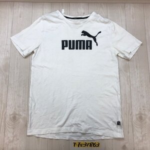 PUMA プーマ メンズ ロゴプリント 半袖Tシャツ S 白