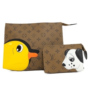 LOUIS VUITTON トリオ ポッシュ トワレ Sun Yitian ヒヨコ 犬 ポーチ M11254