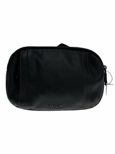 COACH◆ショルダーバッグ/レザー/BLK/無地/F37594