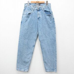 W30/古着 ギャップ GAP ジーンズ メンズ 90s テーパード コットン 薄紺 ネイビー デニム spe 24sep28 中古 ボトムス ジーパン Gパン ロング