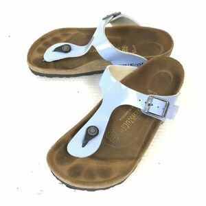 ドイツ製★ビルケンシュトック/birkenstock★コンフォート/レザーサンダル/コルク【22.5/35/水色/LIGHT BLUE】Shoes/sandal◆Q-155