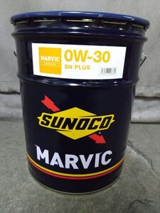 送料無料！SUNOCO MARVIC スノコ マーヴィック SN PLUS 0W-30 部分合成 20L缶 正規品