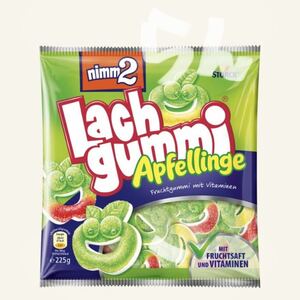 nimm2【日本未販売】Lach gummi apfellinge 225g ドイツグミ　ビタミン