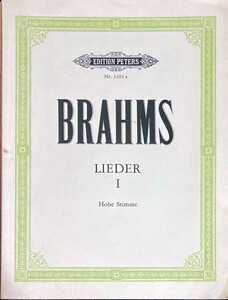 ブラームス 歌曲集第1巻 (声楽+ピアノ)輸入楽譜 Brahms Lieder I 洋書