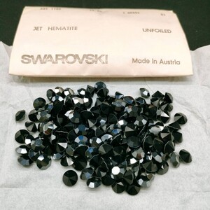 ☆ほぼ未使用 SWAROVSKI スワロフスキー ヴィンテージ ルース 1100 40SS 1gross JET HEMATITE ジェットヘマタイト 裸石 デコ R-222