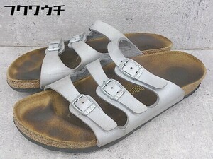 ◇ BIRKENSTOCK ビルケンシュトック florida soft footbed サンダル サイズ24.5cm シルバー メンズ