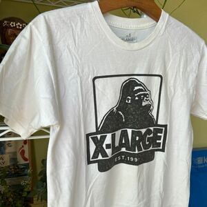 X-LARGE プリントTシャツ　白　S