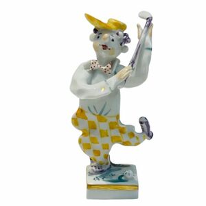 【Meissen/マイセン】ペーター・シュトラング 手びねり 陶器 人形 34/81897 フィギュリン ゴルファー 高さ約9cm★51422