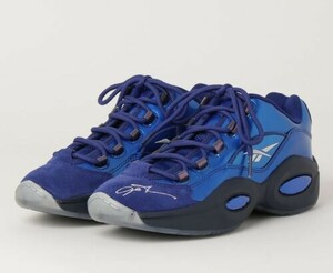 ○新品　リーボック　26.5cm クエスチョン　ロー　アレン・アイバーソン　バッシュ　スニーカー　ブルー　Reebok