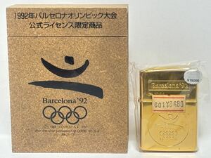 (129) ZIPPO ジッポ ジッポー オイルライター 1992年 バルセロナオリンピック大会 公式ライセンス限定商品 ケース付き No.1024 未使用品