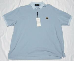 新品 ジェイプレス J.PRESS CRST クレスト POLO SHIRTS DIGAWEL ディガウェル 鹿の子 ポロシャツ 水色 ライトブルー L(2)サイズ