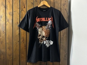 新品★メタリカ　DAMAGE INC　ジャスティンビーバー　着用　プリントTシャツ【L】★パスヘッド/へヴィメタル/ロックバンド/METALLICA